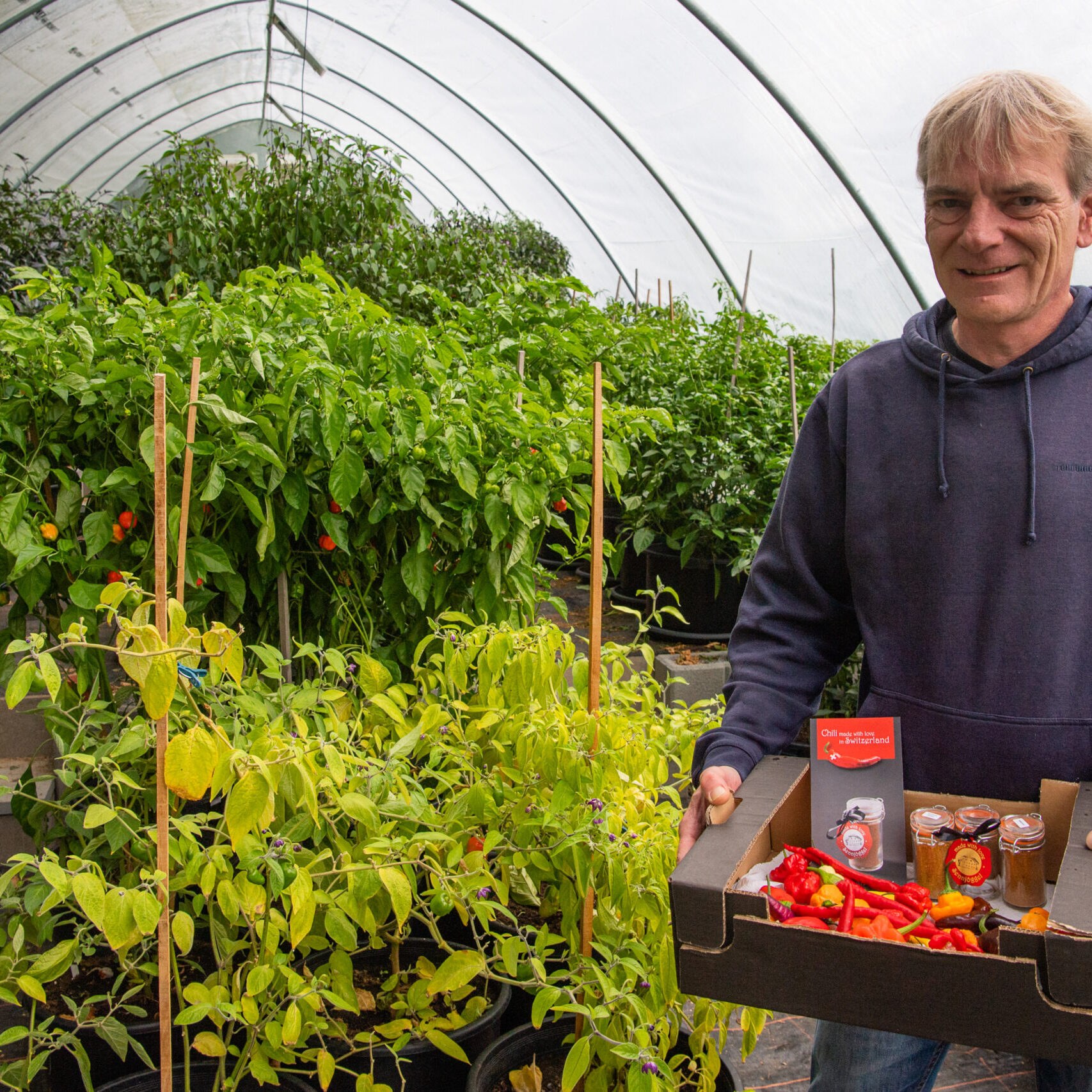 1.10.2022; Mättebach, Madiswil – Chilis in Madiswil für "Der Unter-Emmentaler". Bruno Schranz.
Foto: Leroy Ryser